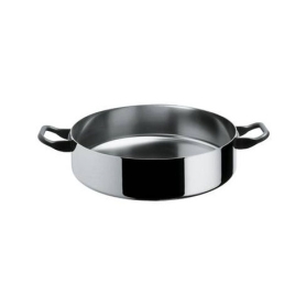 casseruola bassa trilamina cm 24 con coperchio 90102/24T - 90200/24