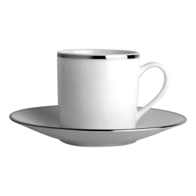 6 coffee cups with saucers