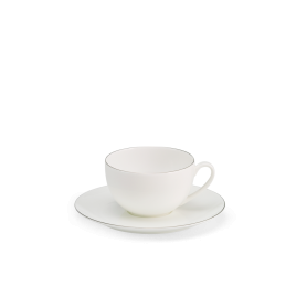 coppia tazze caffè con piatto