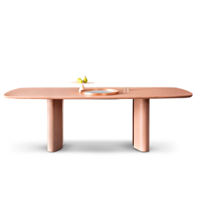 Geometric table cm 250 terracotta finishing
