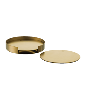 Set 4 sottobicchieri in ottone