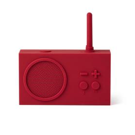 Tykho radio and Bluetooth speaker 3 Dark red