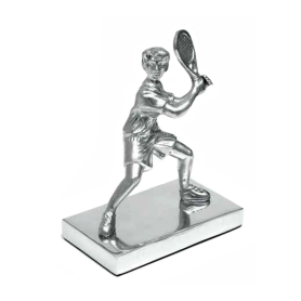 Tennis player sculpture