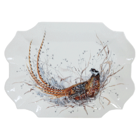 oval tray 45x36 Pheasant
