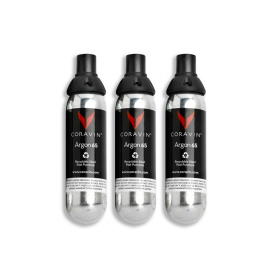 set 3 capsule gas Argon per Coravin