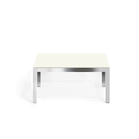 tavolino Helsinki 30 cromato/ vetro crema
