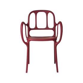 Milà chair matt red