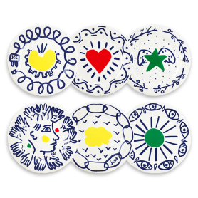 6 dessert plates cm 23,2