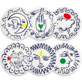 6 Fiore dinner plates cm 27,3