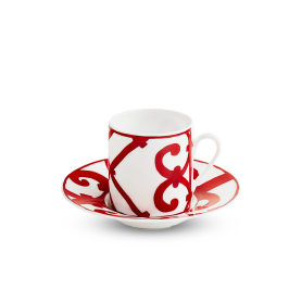 6 coffee cups with saucers