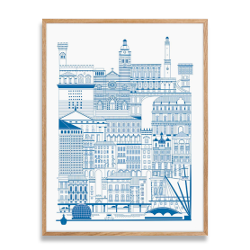 serigrafia Genova I con cornice