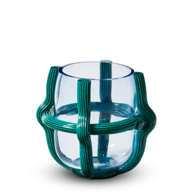 vaso Sestiere blu e acquamare cm 26