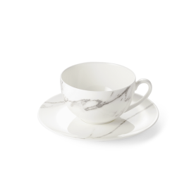 6 tea cups with saucers