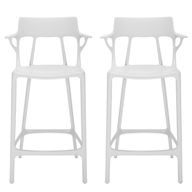 coppia di sgabelli A.I. H 65 cm bianco