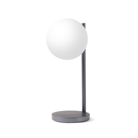 lampada a batteria metallic grey