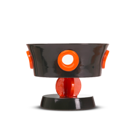 centrotavola nero-arancione