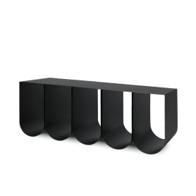 Curved bench matt black