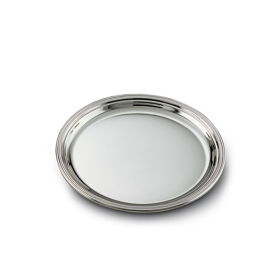 6 silverplated bread saucers
