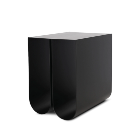 Curved side table matt black