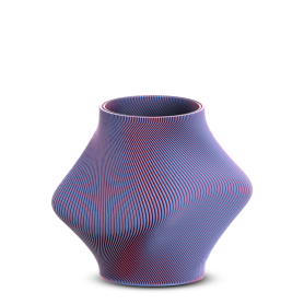 light blue and purple vase cm 30