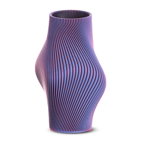light blue and purple vase cm 30