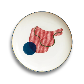 set of 2 dessert plates Saddle cm 23,5