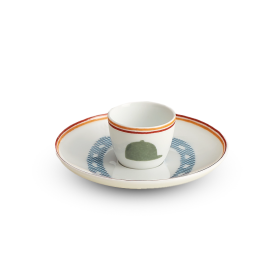 egg cup with saucer