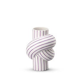 Node Stripe vase plum