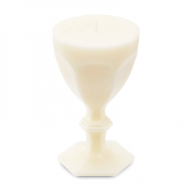 Harcourt glass candle ivory