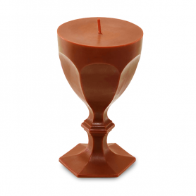 Harcourt glass candle orange