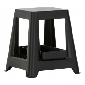 Chap stool with tray brick Deep black