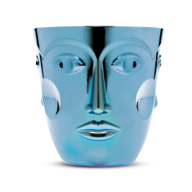 vaso / secchio champagne Faces metallic blue