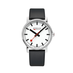 Mondaine Evo2 Big 43 mm cinturino nero
