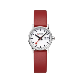 Mondaine Evo2 Big Date 30 mm cinturino rosso