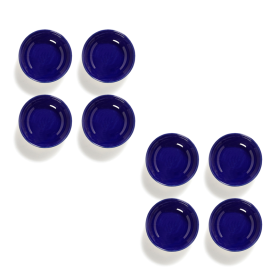 set 8 coppette Feast lapis lazuli swirl-stripes cm 7,5