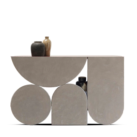 Shape consolle hand spatulated