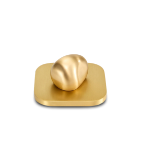 Library Candle - brass Pebble lid