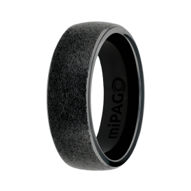 Black Rough Pago Payment ceramic ring 7,5 mm