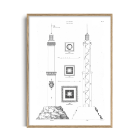 La Lanterna - Phare de GÃªnes 50x70 cm print with frame