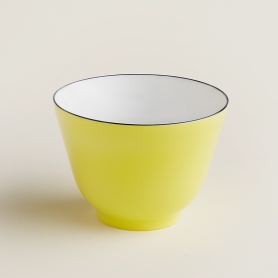 yellow dessert bowl
