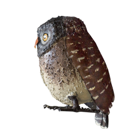 Enamel metal owl