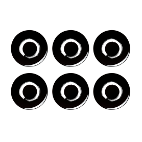 set 6 piatti dessert / antipasto Black cm 20