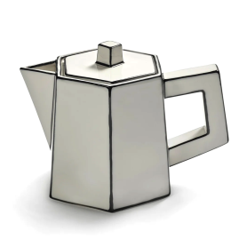 Black Carte Blanche tea pot