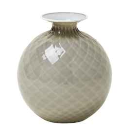 balloton vase cm 18 snow/cristallo