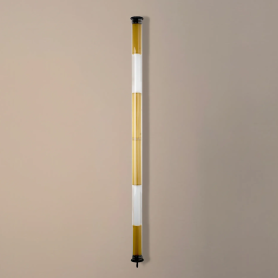 IN THE TUBE 360° 1600 wall lamp with gold mesh