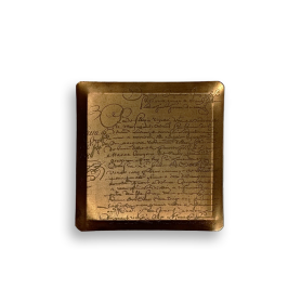 svuotatasche Script 15x15 cm ottone