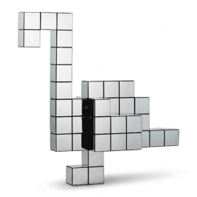 Panton cubes Flamingo  chrome