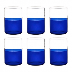 6 bicchieri Half Full blue
