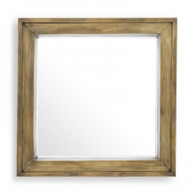 specchio quadrato finitura ottone anticato