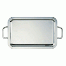 vassoio rettangolare inox cm 40x26 con maniglie